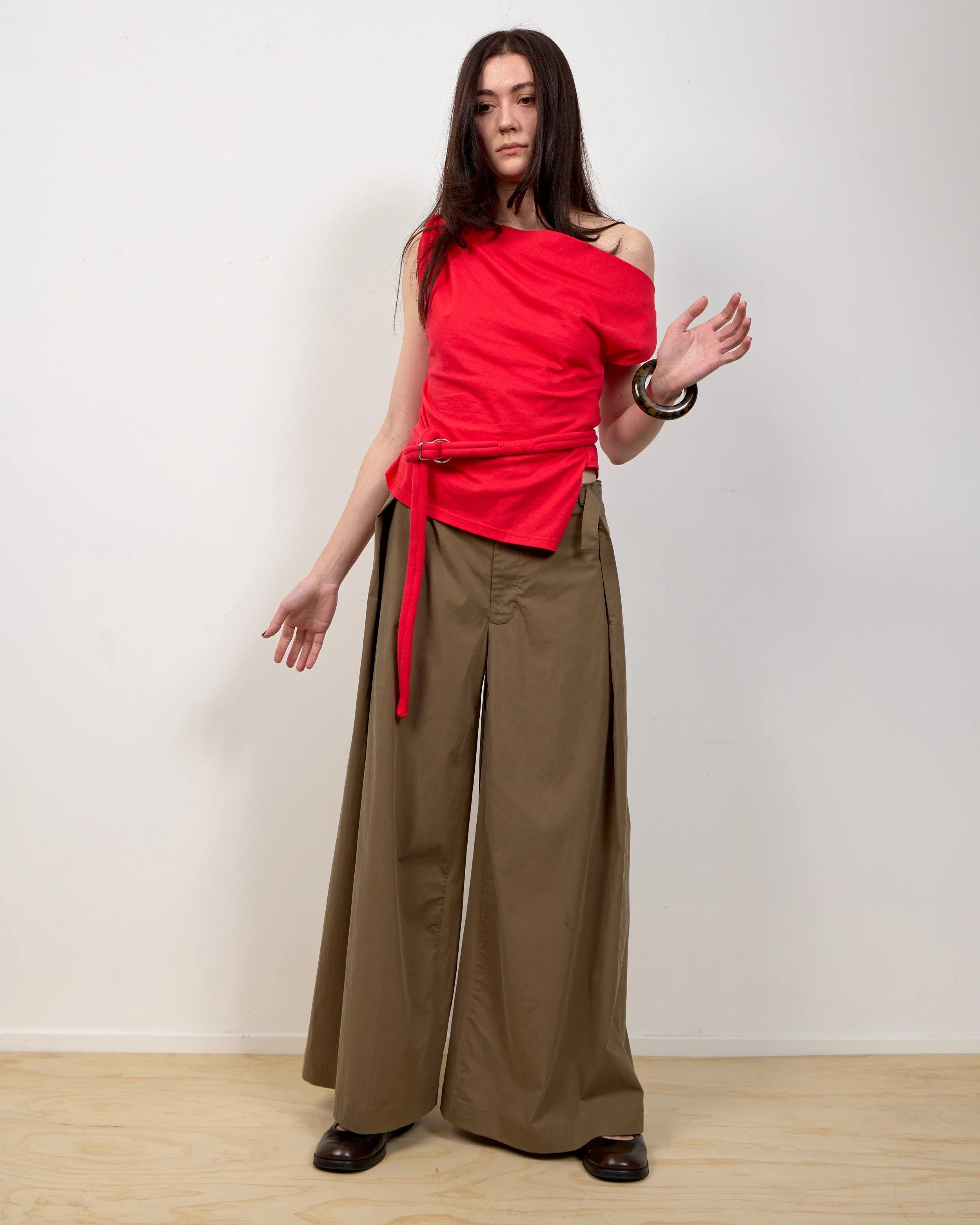 Twist Top - Tomato Cotton Jersey