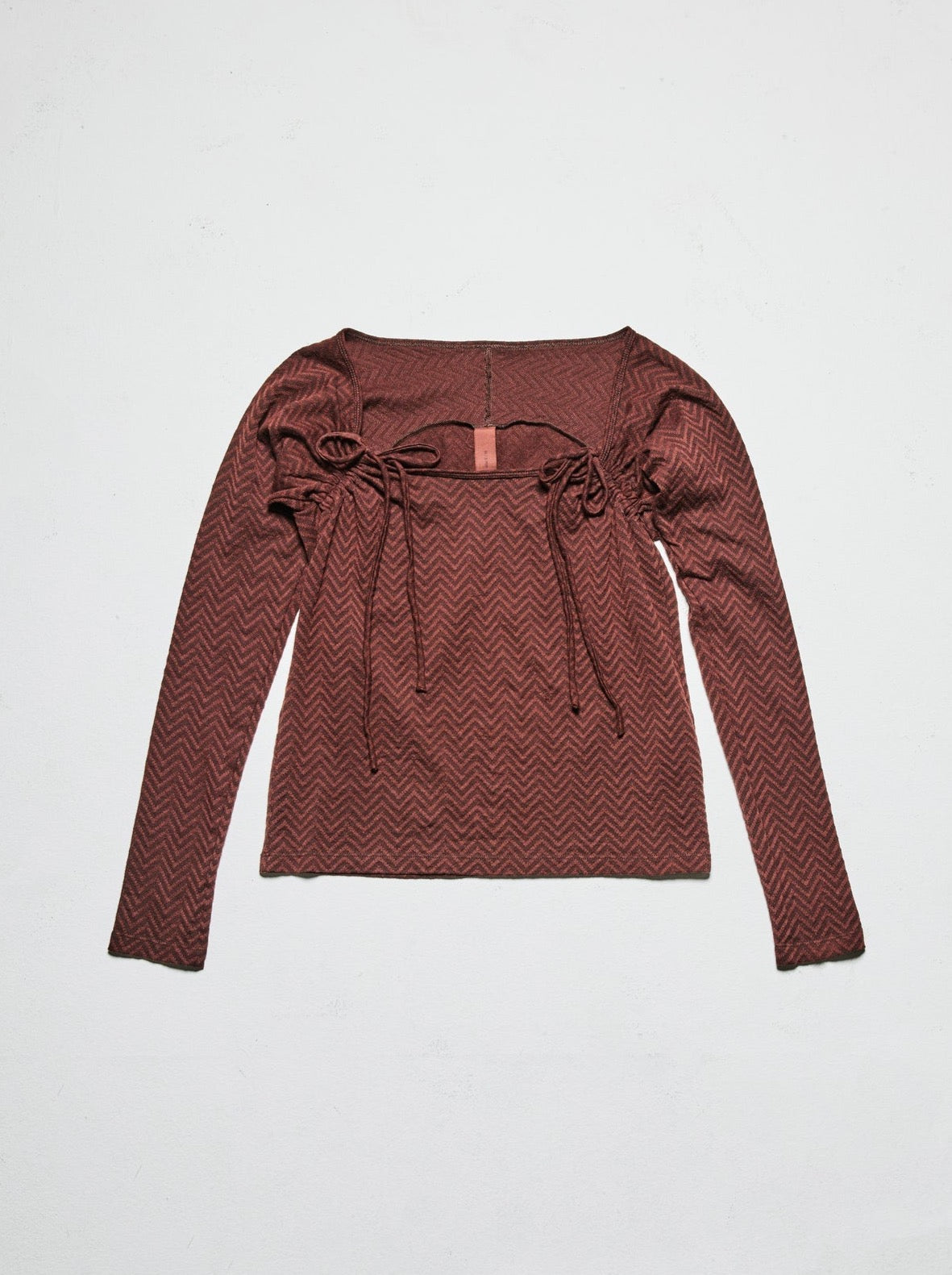 Long Sleeve Rococo Top Brown