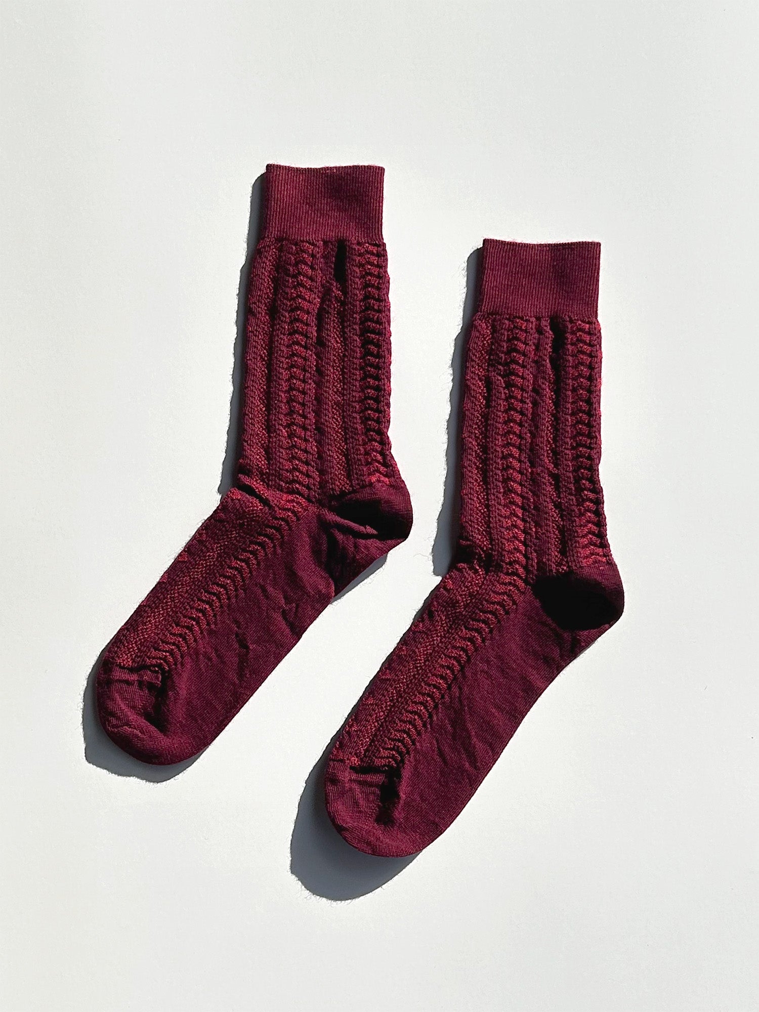 Wool Cable Knit Socks (2 Colours)