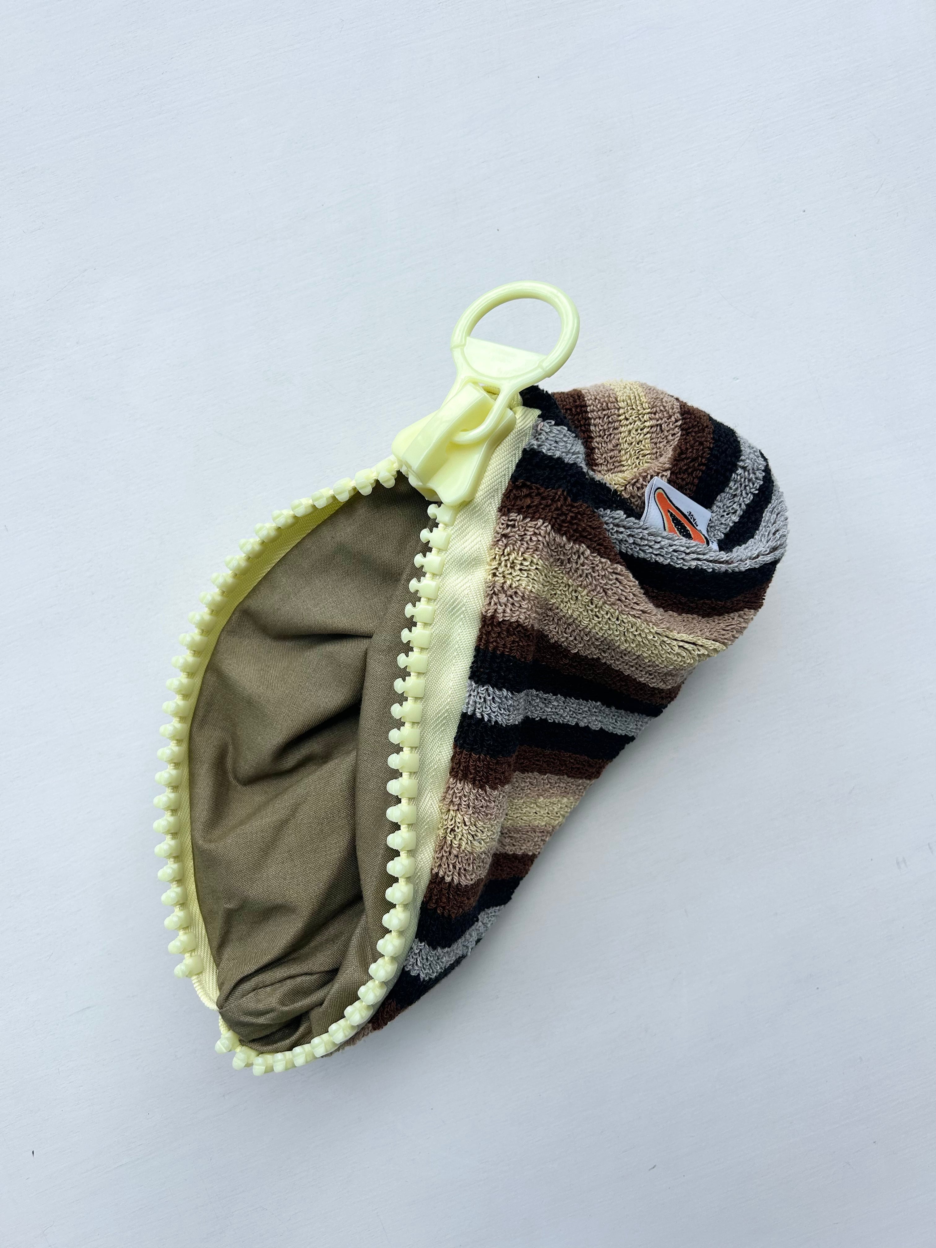 Postcard Pouch - Brown Stripe