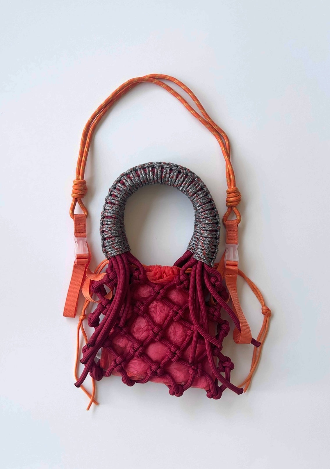 Sunshine Bag - Red/Silver & Orange