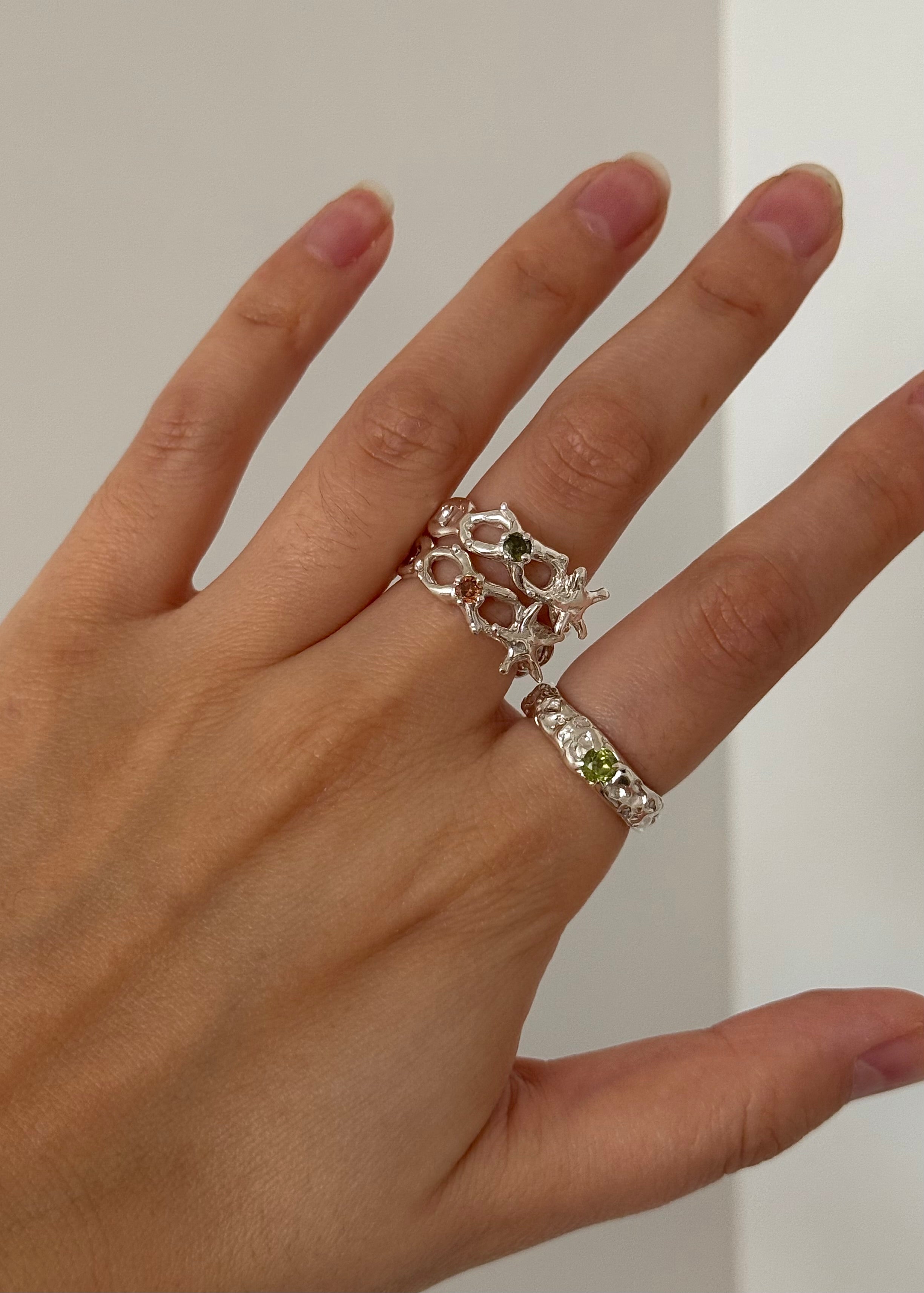 A Flame That Flowers Ring - Green