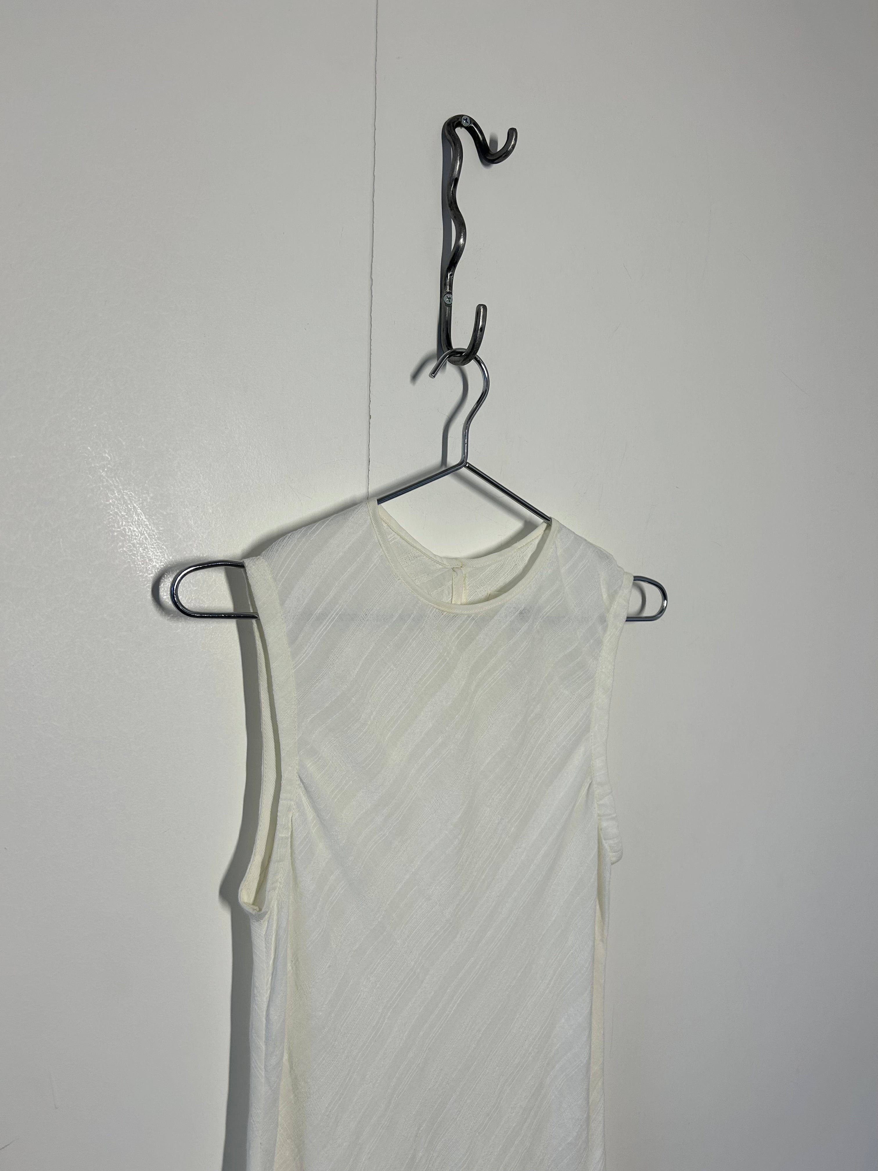 Mini Bias Dress w/Ties - Cream Gauze Jacquard