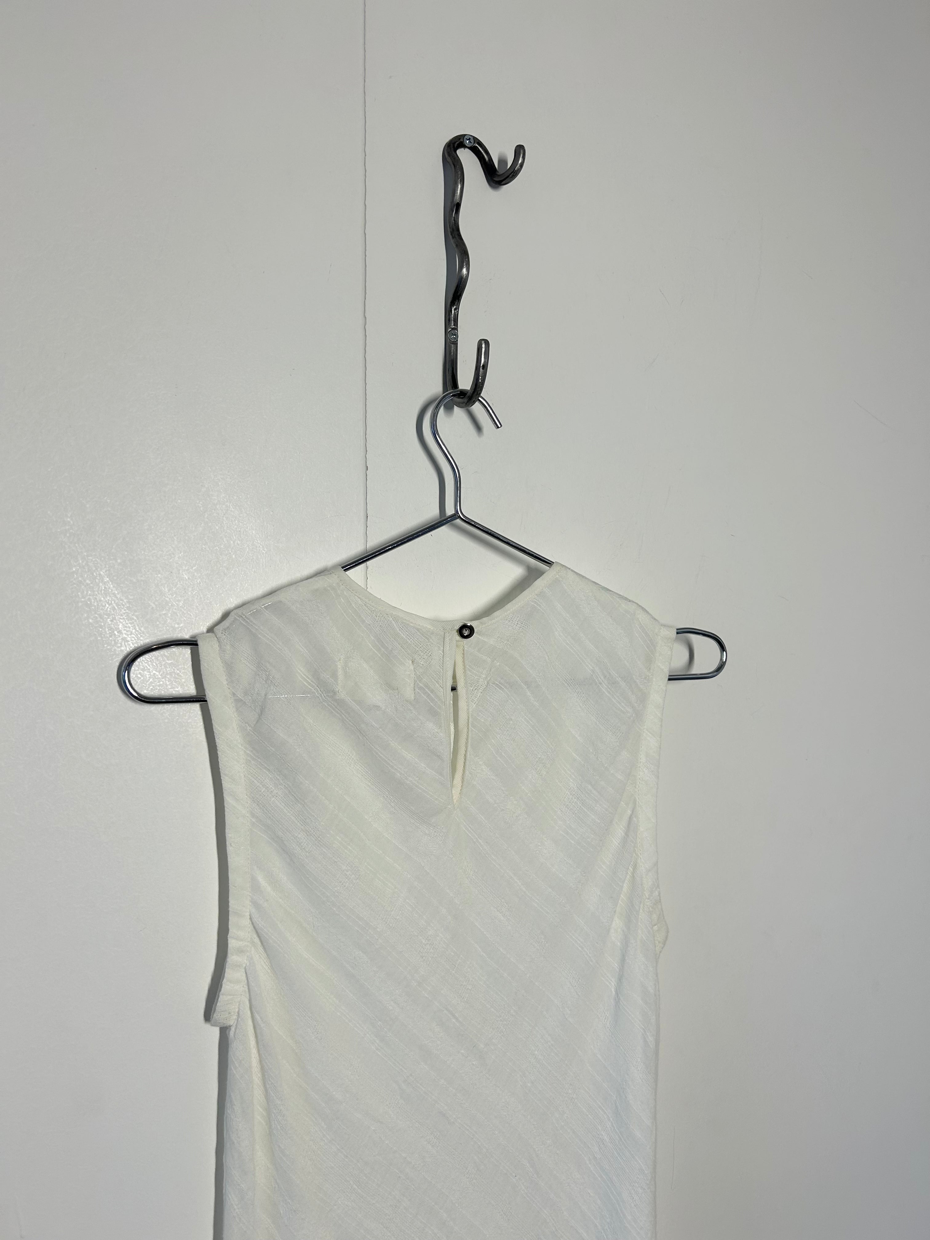 Mini Bias Dress w/Ties - Cream Gauze Jacquard