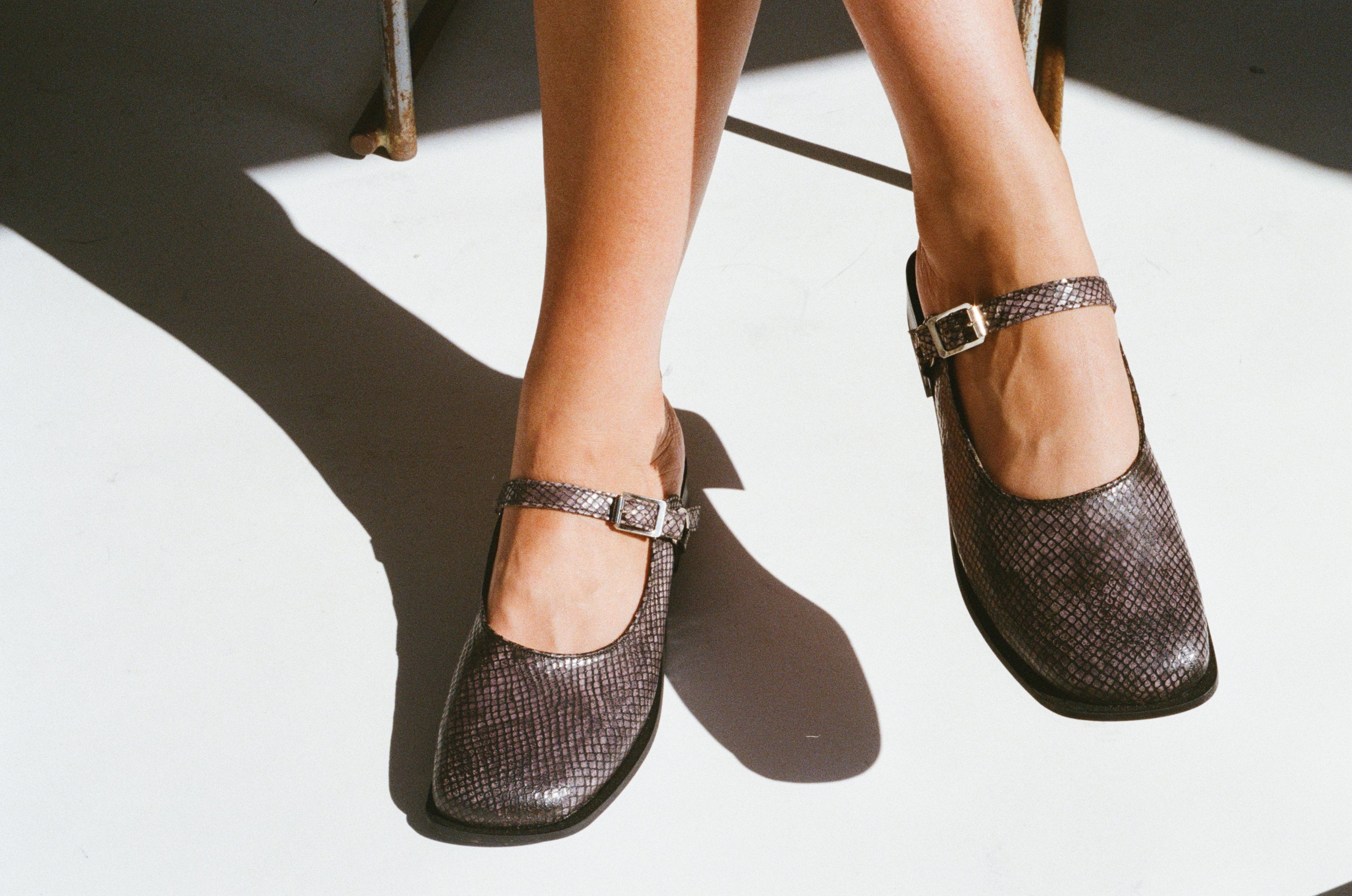 Sling Back Mule Dark Snake - LAST PAIRS