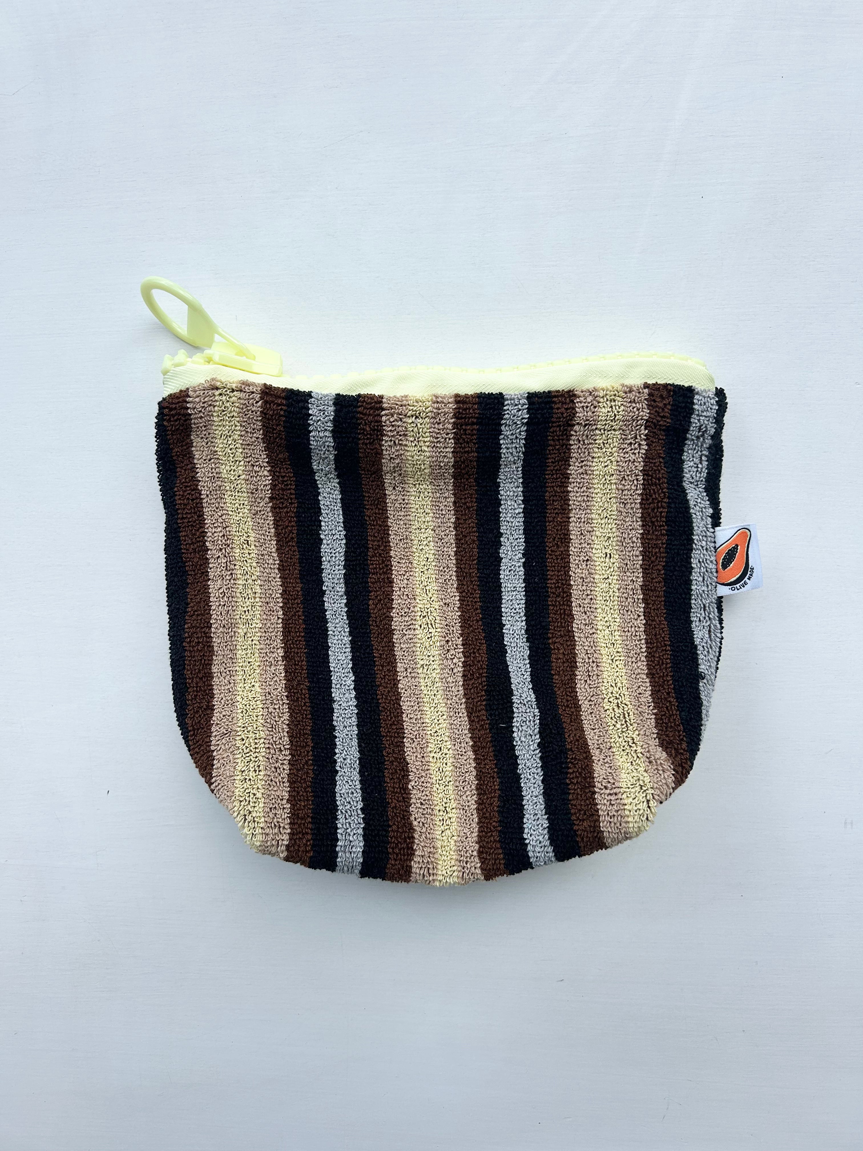 Postcard Pouch - Brown Stripe