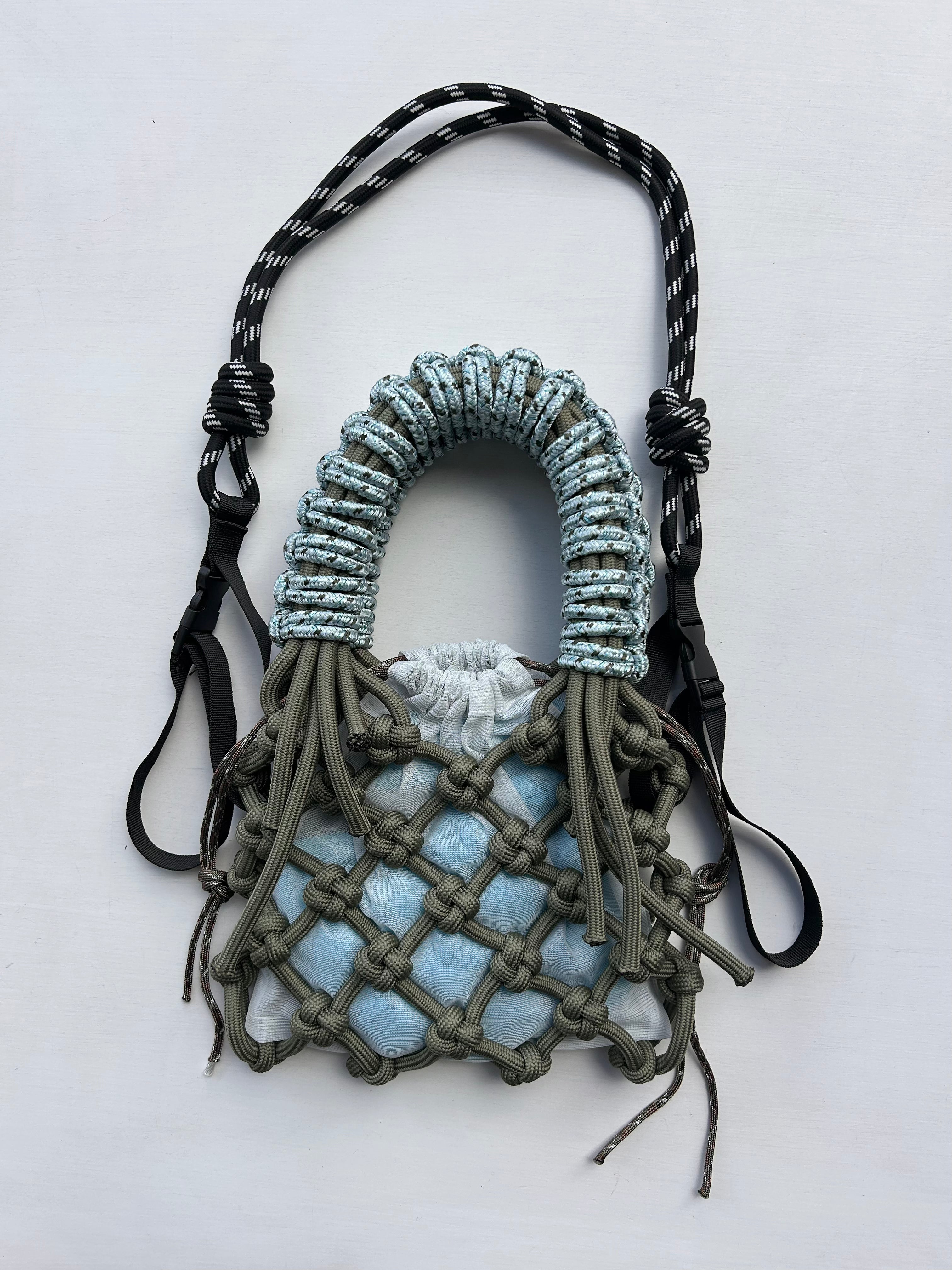 Sunshine Bag - Light Blue & Moss