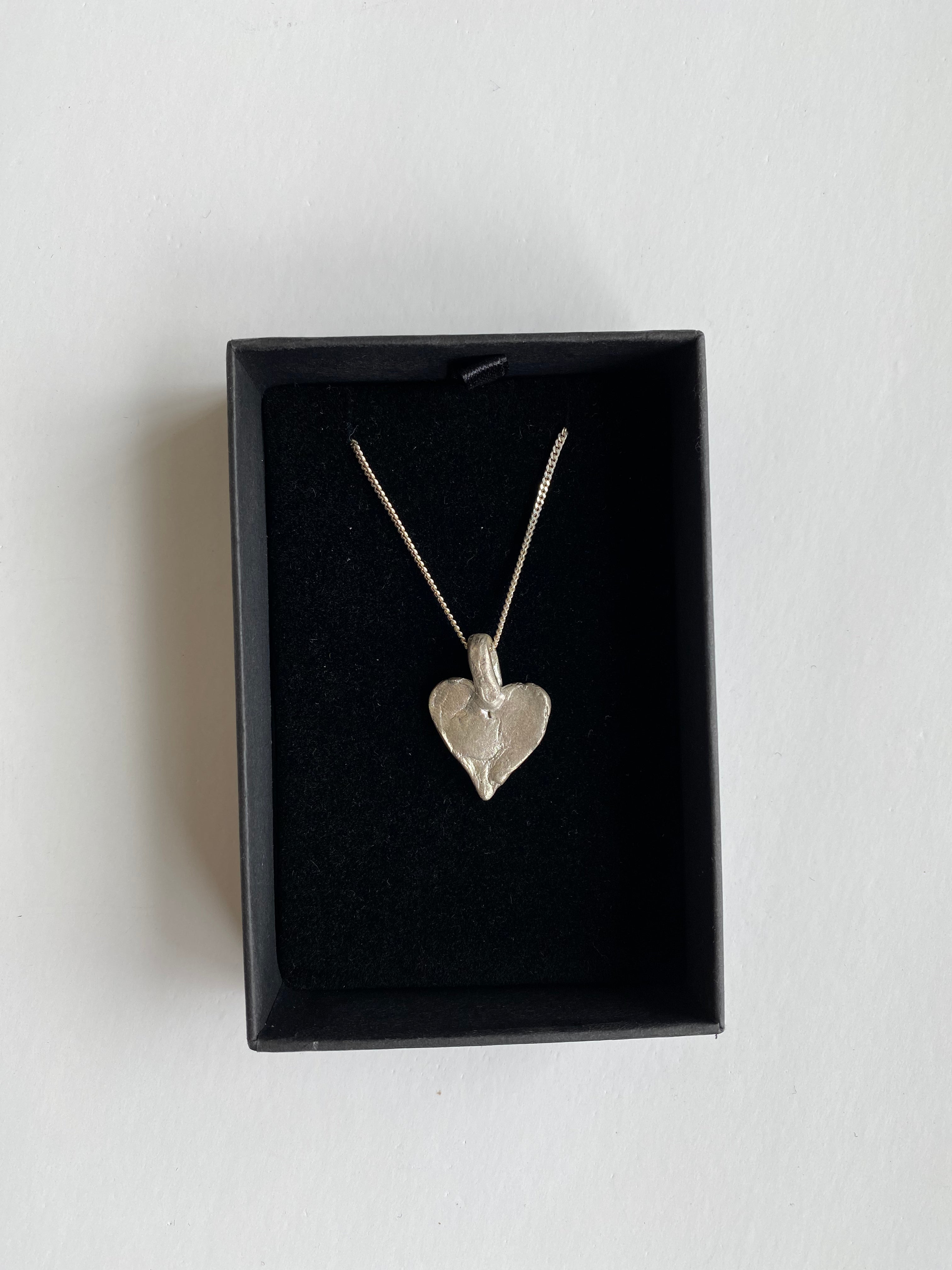 Love Lulu Silver Heart Pendant Necklace