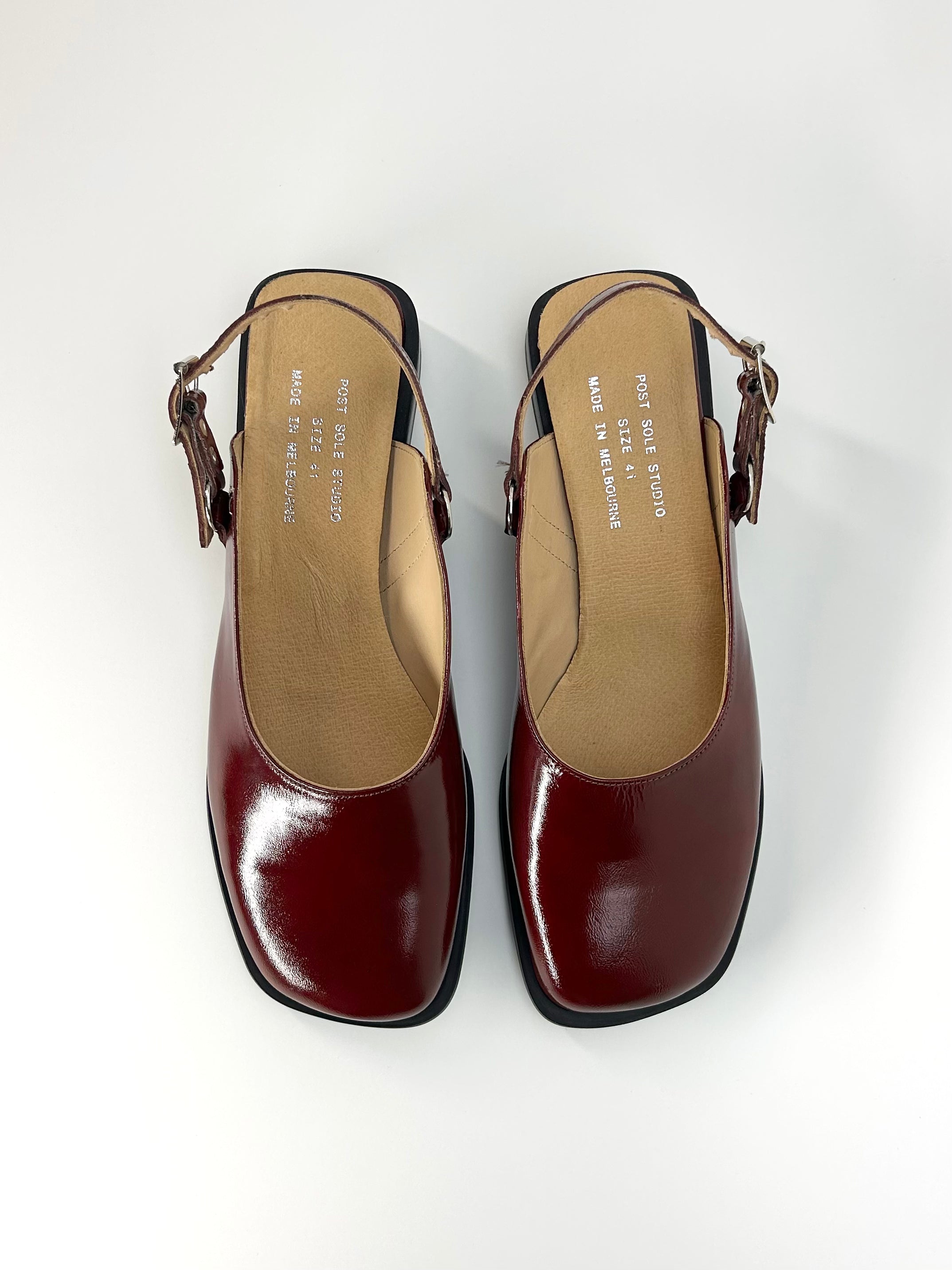 Sling Back Mule Rich Red / 39 - One off