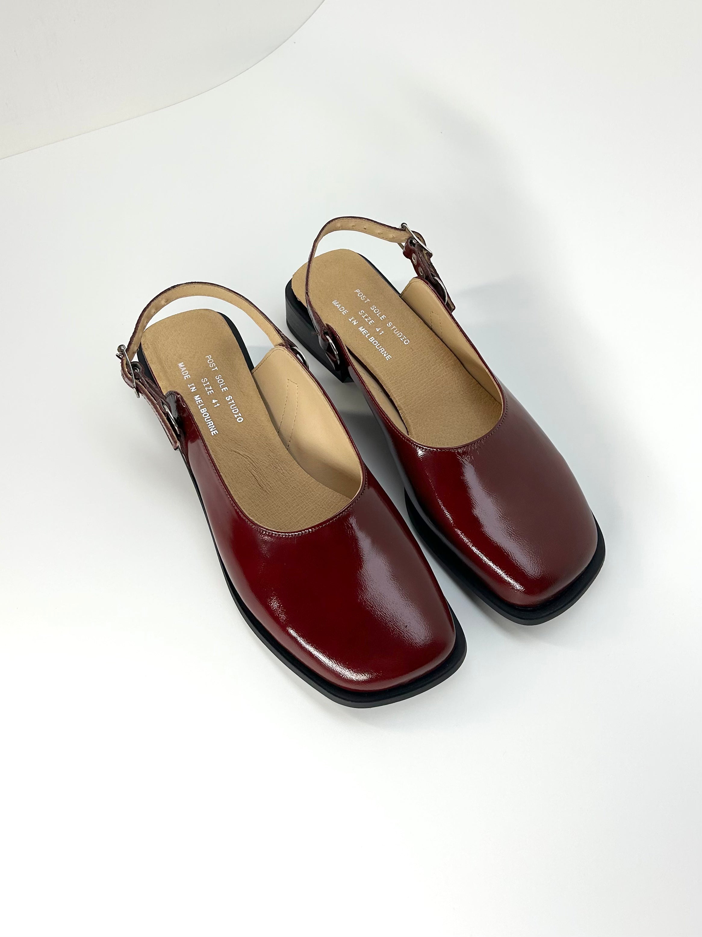 Sling Back Mule Rich Red / 39 - One off