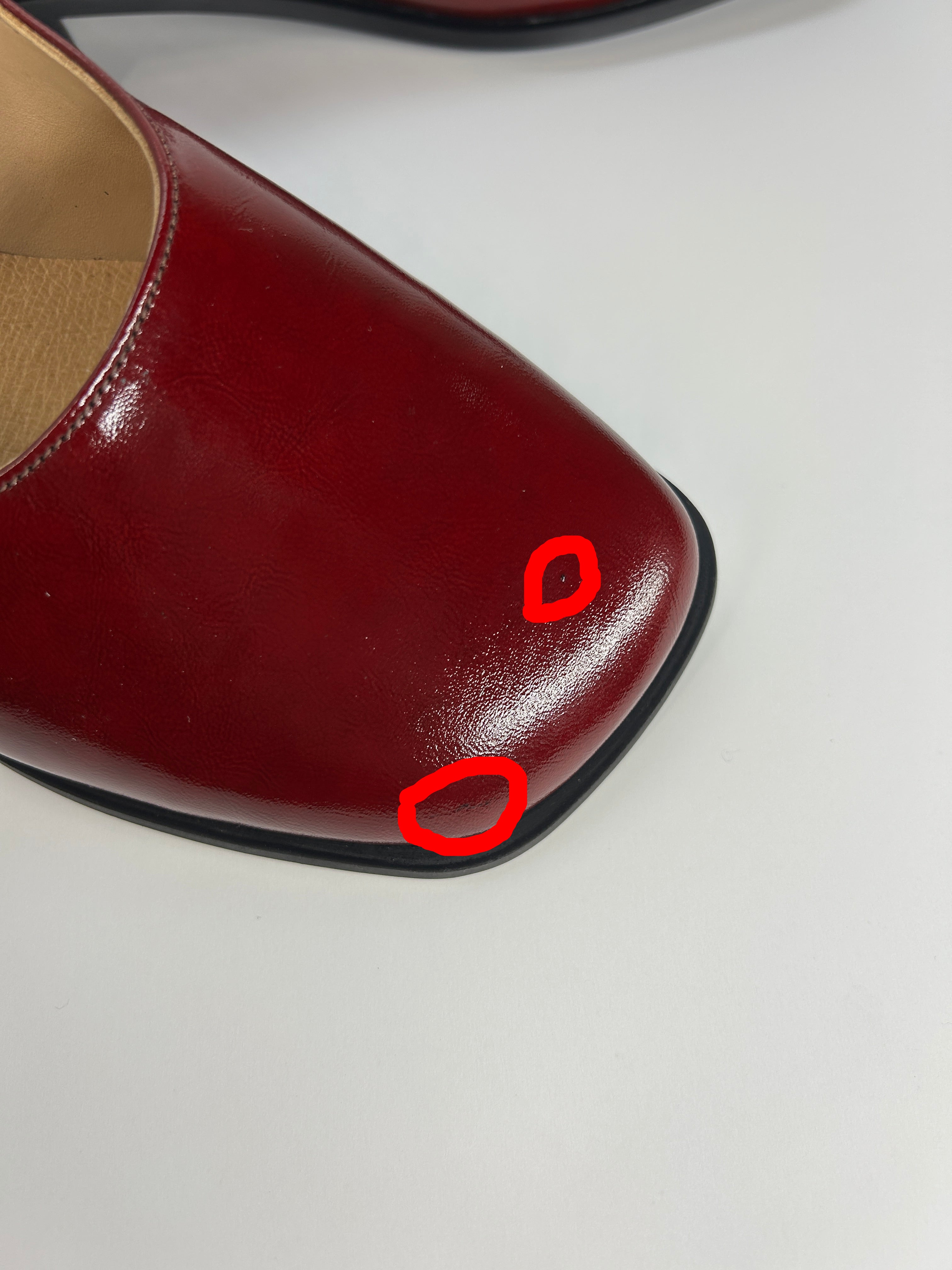 Sling Back Mule Rich Red / 39 - One off