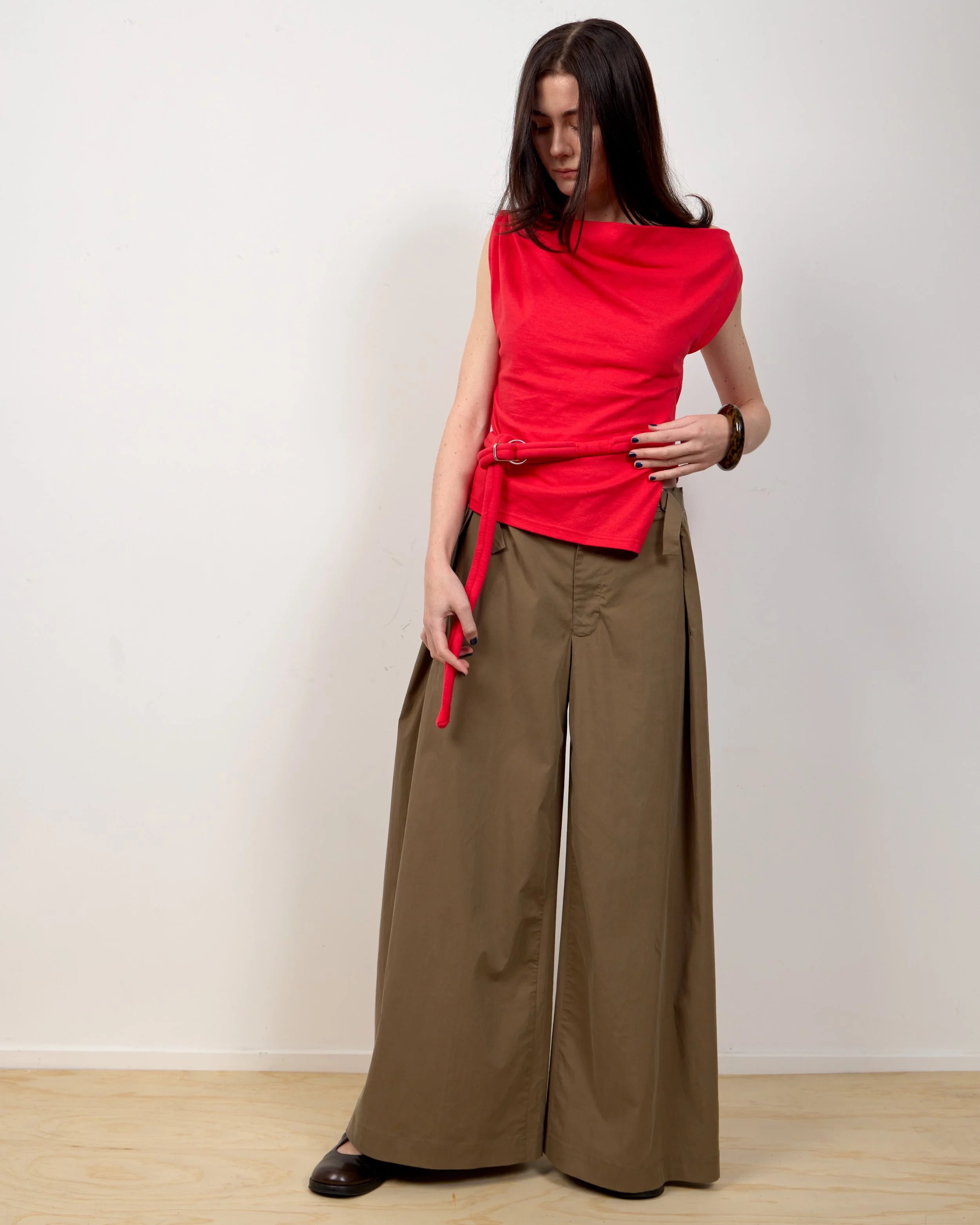 Twist Top - Tomato Cotton Jersey