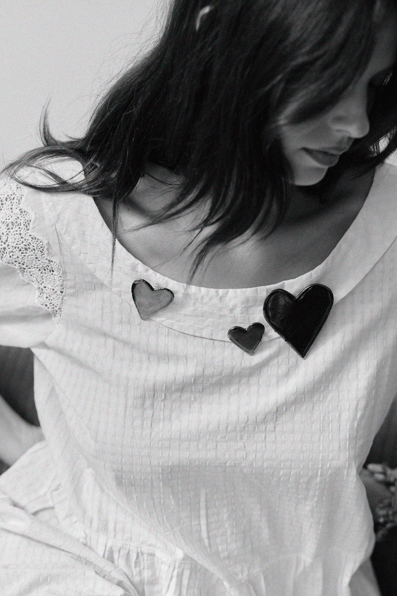 Venti Lovesick Brooch in Steel (2 sizes)