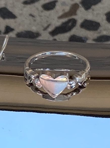 Love Lulu Silver Heart Signet Ring