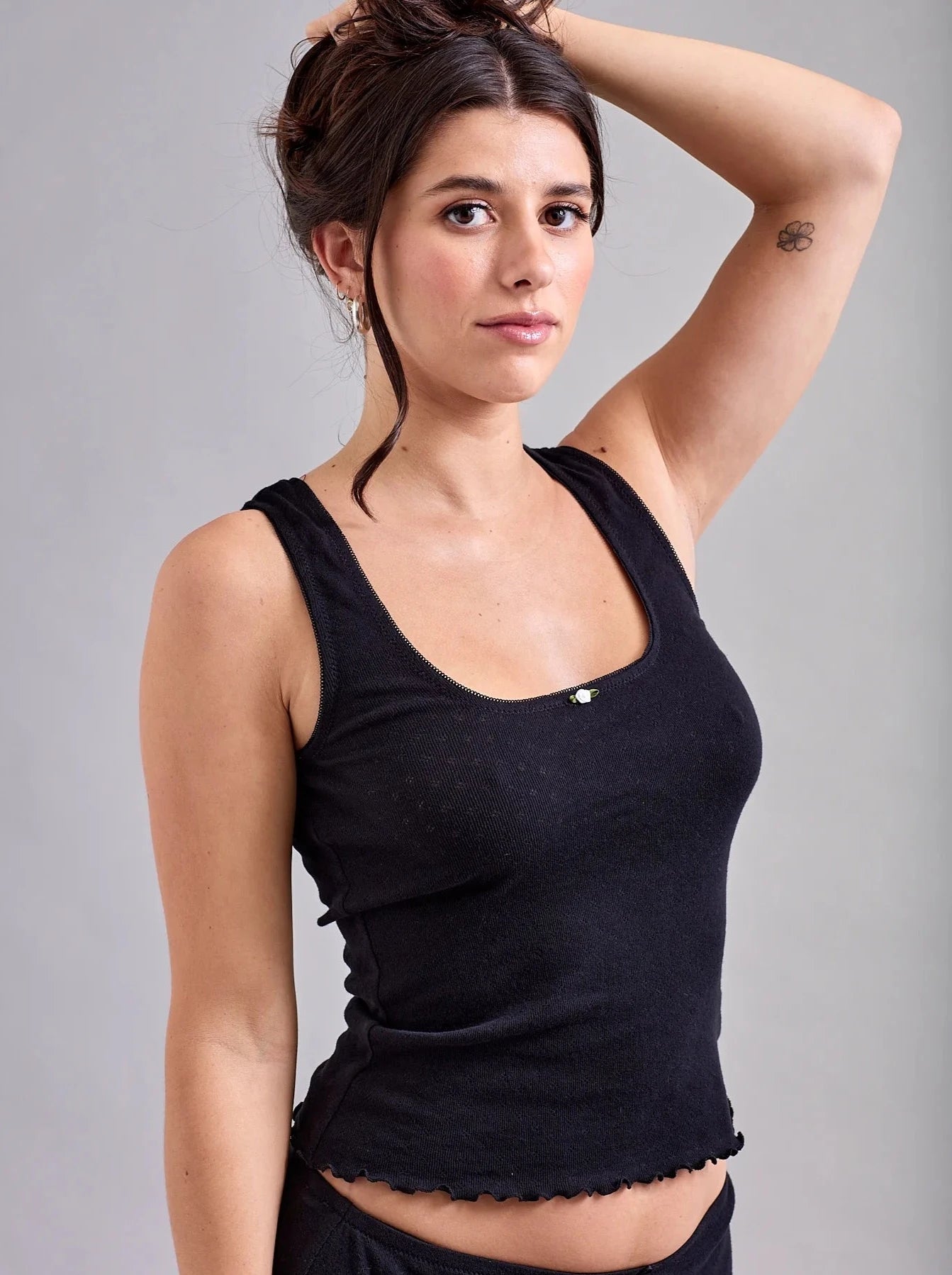 Pointelle Singlet (2 colours)